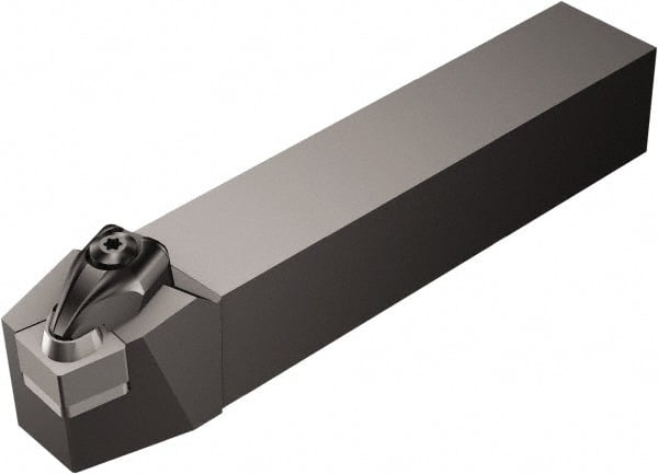 Sandvik Coromant - DCBNR/L-2, Right Hand Cut, 15° Lead Angle, 25mm Shank Height x 25mm Shank Width, Negative Rake Indexable Turning Toolholder - 150mm OAL, CNGQ 12 07 08, CNGQ 452 Insert Compatibility, Series T-Max P - Exact Tooling