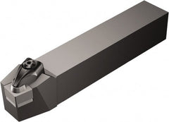Sandvik Coromant - DCBNR/L-2, Right Hand Cut, 15° Lead Angle, 25mm Shank Height x 25mm Shank Width, Negative Rake Indexable Turning Toolholder - 150mm OAL, CNGQ 12 07 08, CNGQ 452 Insert Compatibility, Series T-Max P - Exact Tooling