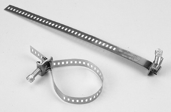 IDEAL TRIDON - SAE Size 72, 1-3/4 to 5" Diam, Stainless Steel Double Lock Hose Worm Drive Clamp - Material Grade 301 - Exact Tooling