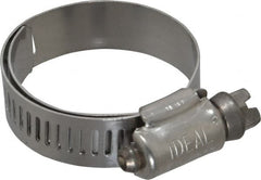 IDEAL TRIDON - SAE Size 16, 3/4 to 1-1/2" Diam, Stainless Steel Lined Worm Drive Clamp - Material Grade 316 - Exact Tooling