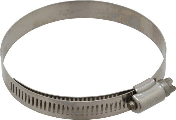 IDEAL TRIDON - SAE Size 48, 2-9/16 to 3-1/2" Diam, Stainless Steel Lined Worm Drive Clamp - Material Grade 316 - Exact Tooling