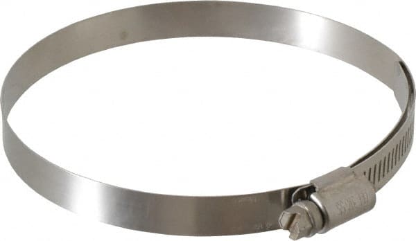 IDEAL TRIDON - SAE Size 64, 3-9/16 to 4-1/2" Diam, Stainless Steel Lined Worm Drive Clamp - Material Grade 316 - Exact Tooling