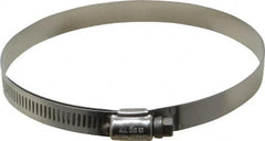 IDEAL TRIDON - SAE Size 72, 4-1/16 to 5" Diam, Stainless Steel Lined Worm Drive Clamp - Material Grade 316 - Exact Tooling