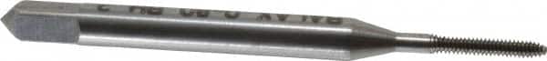Balax - #0-80 UNF H2 Thread Limit Bottoming Thread Forming Tap - High Speed Steel, Bright Finish, 1-5/8" OAL, 5/16" Thread Length, Right Hand Thread, Series BXB - Exact Tooling
