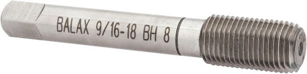 Balax - 9/16-18 UNF H8 Thread Limit Bottoming Thread Forming Tap - High Speed Steel, Bright Finish, 3-19/32" OAL, 1" Thread Length, Right Hand Thread, Series BXB - Exact Tooling
