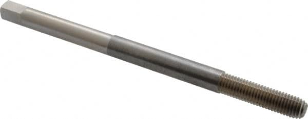 Balax - 1/4-28 UNF H7 Bright Finish High Speed Steel Thread Forming Extension Tap - Bottoming Chamfer, 4" OAL, 1" Thread Length, 2B Class of Fit, Series BXEXT - Exact Tooling