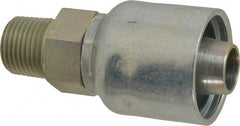 Parker - 1/2-14 Male NPTF Steel Hydraulic Hose Male Rigid Fitting - 7,500 psi, -12 Hose Size, 3/4" Hose Diam, Series 43 - Exact Tooling