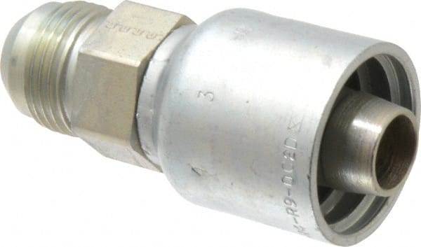 Parker - 1-1/16-12 Male JIC 37D Flare Steel Hydraulic Hose Male Rigid Fitting - -12 Hose Size, 3/4" Hose Diam, Series 43 - Exact Tooling