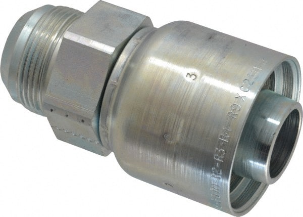 Parker - 1-5/8-12 Male JIC 37D Flare Steel Hydraulic Hose Male Rigid Fitting - -20 Hose Size, 1 1/4" Hose Diam, Series 43 - Exact Tooling