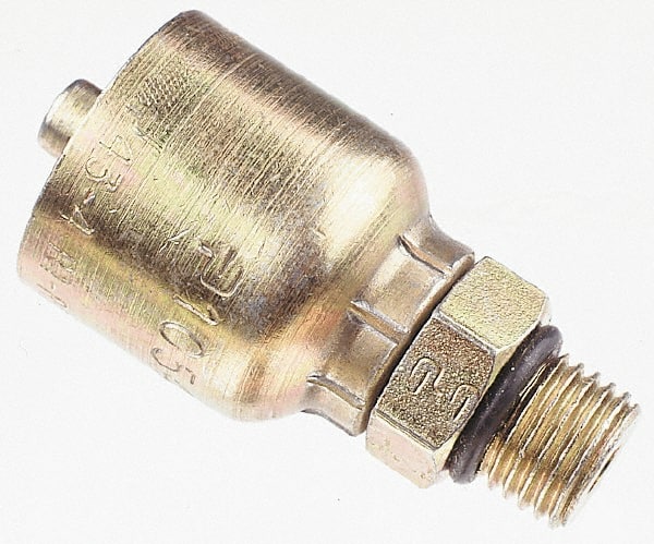 Parker - 3/8 Thread Hydraulic Hose Fitting - -6 Hose Size, 3/8" Hose Diam - Exact Tooling