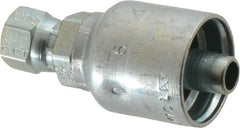 Parker - 1/4 Thread Hydraulic Hose Fitting - -6 Hose Size, 3/8" Hose Diam - Exact Tooling