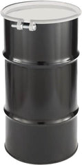 Made in USA - 16 Gallon Cylindrical Carbon Steel Open Head Drum - 27" High x 14" Diam - Exact Tooling