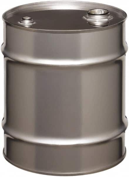 Made in USA - 10 Gallon Cylindrical Stainless Steel Tight Head Drum - 17" High x 14" Diam - Exact Tooling