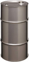 Made in USA - 16 Gallon Cylindrical Stainless Steel Tight Head Drum - 27" High x 14" Diam - Exact Tooling