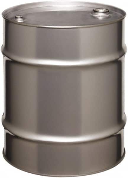 Made in USA - 20 Gallon Cylindrical Stainless Steel Tight Head Drum - 19-1/4" High x 18-1/4" Diam - Exact Tooling
