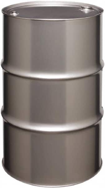 Made in USA - 55 Gallon Cylindrical Stainless Steel Tight Head Drum - 33" High x 22-1/2" Diam - Exact Tooling