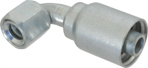 Parker - 7/8-14 Female JIC Steel Hydraulic Hose Female JIC Swivel & 90° Elbow & Short Drop - -10 Hose Size, 5/8" Hose Diam, Series 43 - Exact Tooling