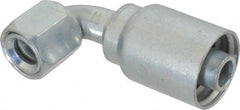 Parker - 7/8-14 Female JIC Steel Hydraulic Hose Female JIC Swivel & 90° Elbow & Short Drop - -10 Hose Size, 5/8" Hose Diam, Series 43 - Exact Tooling