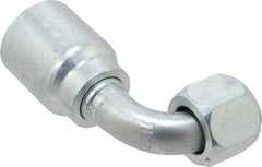 Parker - 1-1/16-12 Female JIC Steel Hydraulic Hose Female JIC Swivel & 90° Elbow & Short Drop - -12 Hose Size, 3/4" Hose Diam, Series 43 - Exact Tooling