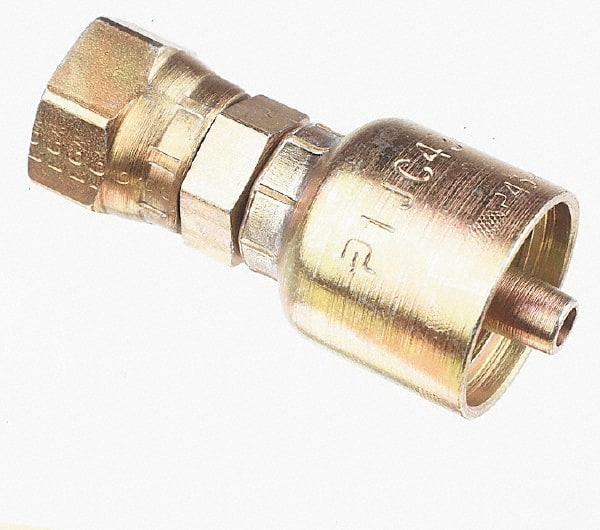 Parker - 1/4 Thread Hydraulic Hose Fitting - -4 Hose Size, 1/4" Hose Diam - Exact Tooling