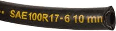 Parker - -6 Hose Size, 3/8" ID, 3,000 psi Work Pressure Hydraulic Hose - 2-1/2" Radius, Synthetic Rubber, -40°F to 212°F - Exact Tooling