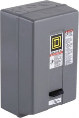 Square D - 110 Coil VAC at 50 Hz, 120 Coil VAC at 60 Hz, 45 Amp, NEMA Size 2, Nonreversible Enclosed Enclosure NEMA Motor Starter - 3 Phase hp: 10 at 200 VAC, 15 at 230 VAC, 25 at 460 VAC, 25 at 575 VAC, 1 Enclosure Rating - Exact Tooling