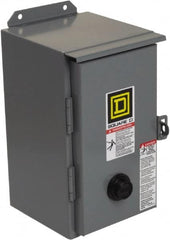 Square D - 110 Coil VAC at 50 Hz, 120 Coil VAC at 60 Hz, 27 Amp, NEMA Size 1, Nonreversible Enclosed Enclosure NEMA Motor Starter - 2 hp at 1 Phase, 12 Enclosure Rating - Exact Tooling