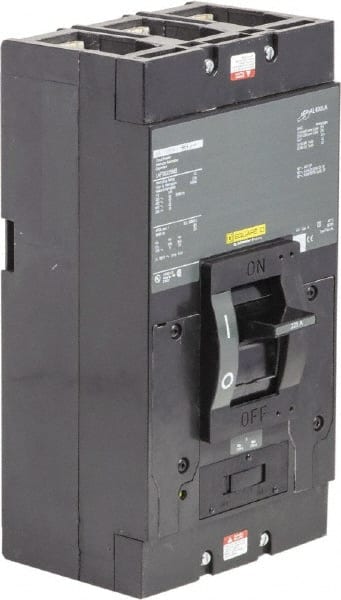 Square D - 225 Amp, 600 V, 3 Pole, Panel Mount Molded Case Circuit Breaker - Magnetic Trip, Multiple Breaking Capacity Ratings - Exact Tooling
