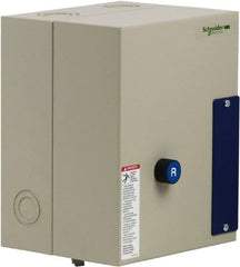 Schneider Electric - 9 Amp, 120 Coil VAC, Reversible Enclosed IEC Motor Starter - 1 Phase Hp: 0.3 at 120 VAC, 1 at 240 VAC, 3 Phase Hp: 2 at 208 VAC, 2 at 230 VAC, 5 at 460 VAC, 7.5 at 575 VAC - Exact Tooling