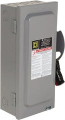Square D - 30 Amp, 600 VAC/VDC, 3 Pole Nonfused Safety Switch - NEMA 1, 10 hp at 600 VAC, 15 at 600 VDC (Single Phase), 30 hp at 600 VAC, 15 hp at 600 VDC (Triple Phase) - Exact Tooling