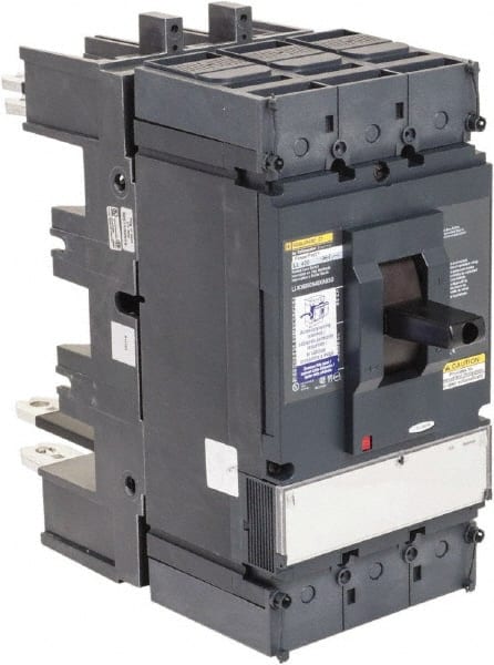 Square D - 600 Volt, 400 Amp, Automatic Molded Case Switch - 3, 4 Pole, 100 at 480 VAC kA Interrupting Rating, Plug In Connection, 5.51 Inch Wide x 1 Inch Deep x 13.38 Inch High - Exact Tooling