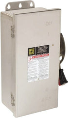Square D - 30 Amp, 600 VAC/VDC, 3 Pole Nonfused Safety Switch - NEMA 12, 3, 3R, 4 & 4X, 10 hp at 600 VAC, 15 at 600 VDC (Single Phase), 30 hp at 600 VAC, 15 hp at 600 VDC (Triple Phase), 3PST Contact Form - Exact Tooling
