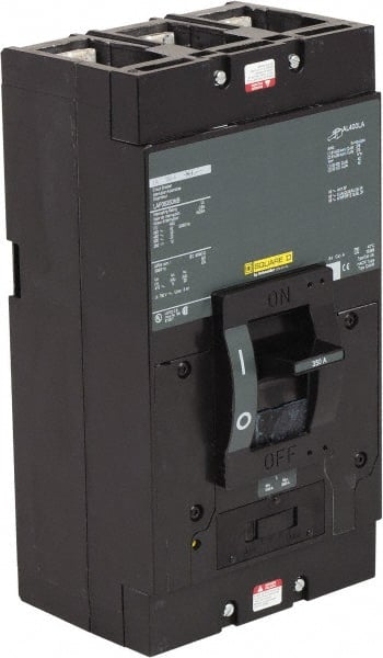 Square D - 350 Amp, 600 V, 3 Pole, Panel Mount Molded Case Circuit Breaker - Magnetic Trip, Multiple Breaking Capacity Ratings - Exact Tooling