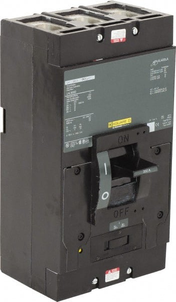 Square D - 300 Amp, 600 V, 3 Pole, Panel Mount Molded Case Circuit Breaker - Thermal Magnetic Trip, Multiple Breaking Capacity Ratings - Exact Tooling