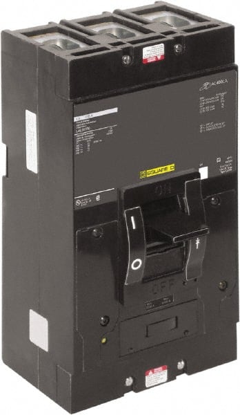 Square D - 350 Amp, 600 V, 3 Pole, Panel Mount Molded Case Circuit Breaker - Thermal Magnetic Trip, Multiple Breaking Capacity Ratings - Exact Tooling