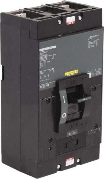 Square D - 400 Amp, 600 V, 2 Pole, Panel Mount Molded Case Circuit Breaker - Magnetic Trip, Multiple Breaking Capacity Ratings - Exact Tooling