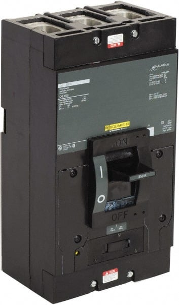 Square D - 350 Amp, 240 V, 3 Pole, Free Standing Molded Case Circuit Breaker - Thermal Magnetic Trip, 25 kA at 240 VAC Breaking Capacity, 6 Inch Deep x 11 Inch High x 5.8 Inch Wide - Exact Tooling