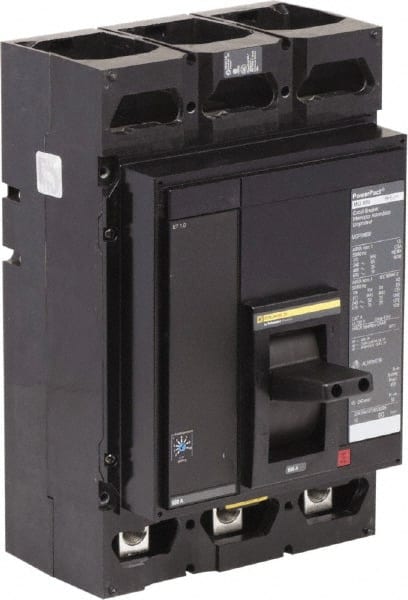 Square D - 600 Amp, 3 Pole, Panel Mount Molded Case Circuit Breaker - Electronic Trip, Multiple Breaking Capacity Ratings, 3/0 AWG, 8.1 Inch Deep x 12.8 Inch High x - Exact Tooling