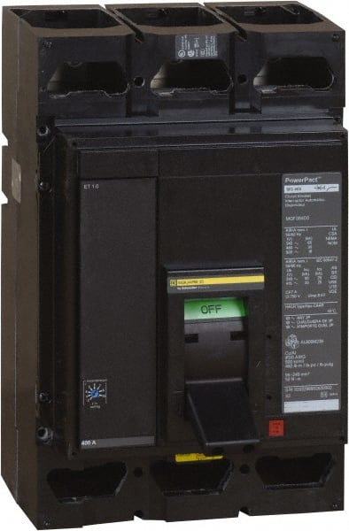 Square D - 800 Amp, 600 V, 3 Pole, Panel Mount Molded Case Circuit Breaker - Multiple Breaking Capacity Ratings - Exact Tooling