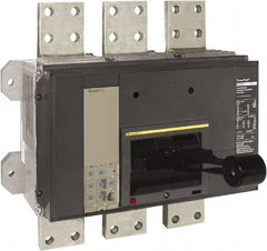 Square D - 2500 Amp, 600 VAC, 3 Pole, Panel Mount Molded Case Circuit Breaker - Electronic Trip, Multiple Breaking Capacity Ratings, 3/0 AWG - Exact Tooling