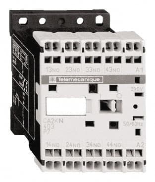Schneider Electric - 2NC/2NO, 110 VAC at 50/60 Hz Control Relay - 17 V - Exact Tooling
