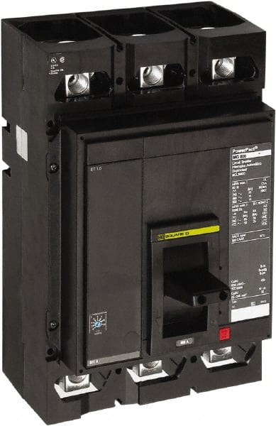 Square D - 500 Amp, 3 Pole, Panel Mount Molded Case Circuit Breaker - Electronic Trip, Multiple Breaking Capacity Ratings - Exact Tooling