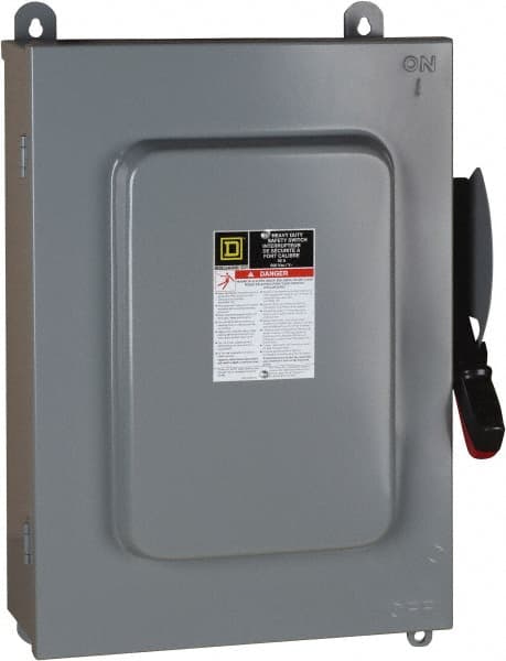 Square D - 30 Amp, 600 VAC, 6 Pole Nonfused Safety Switch - NEMA 12 & 3R, 30 hp at 600 VAC (Triple Phase), 6PST Contact Form - Exact Tooling