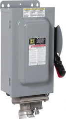 Square D - 30 Amp, 600 VAC, 3 Pole Fused Safety Switch - NEMA 12 & 3R, 7.5 hp at 480 VAC, 5 hp at 250 VDC (Single Phase), 20 hp at 600 VAC, 10 hp at 600 VDC (Triple Phase) - Exact Tooling