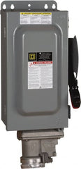 Square D - 60 Amp, 600 VAC, 3 Pole Nonfused Safety Switch - NEMA 12 & 3R, 30 hp at 600 VAC (Single Phase), 60 hp at 600 VAC (Triple Phase) - Exact Tooling