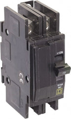 Square D - 15 Amp, 240 VAC, 2 Pole, Panel Mount Miniature Circuit Breaker - 14-2 AWG - Exact Tooling