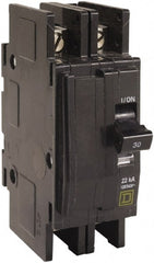 Square D - 30 Amp, 240 VAC, 2 Pole, Panel Mount Miniature Circuit Breaker - 14-2 AWG - Exact Tooling