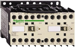 Schneider Electric - 3 Pole, 24 Coil VDC, 12 Amp at 440 VAC, 16 Amp at 690 VAC and 20 Amp at 440 VAC, Reversible IEC Contactor - BS 5424, CSA, IEC 60947, NF C 63-110, RoHS Compliant, UL Listed, VDE 0660 - Exact Tooling