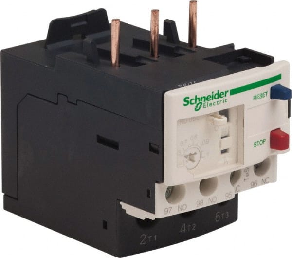 Schneider Electric - 3 Pole, NEMA Size 00-1, 0.63 to 1 Amp, 690 VAC, Thermal NEMA Overload Relay - Trip Class 20, For Use with LC1D09, LC1D12, LC1D18, LC1D25, LC1D32 and LC1D38 - Exact Tooling