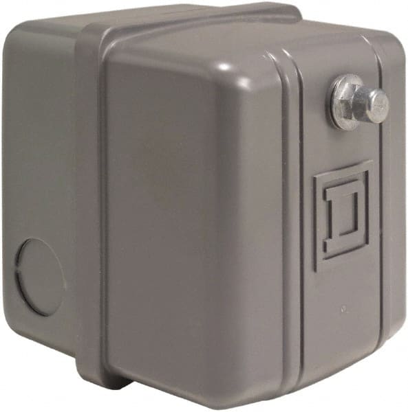 Square D - 1, 7, 9 and 3R NEMA Rated, 30 to 50 psi, Electromechanical Pressure and Level Switch - Adjustable Pressure, 575 VAC, L1-T1, L2-T2 Terminal, For Use with Square D Pumptrol - Exact Tooling